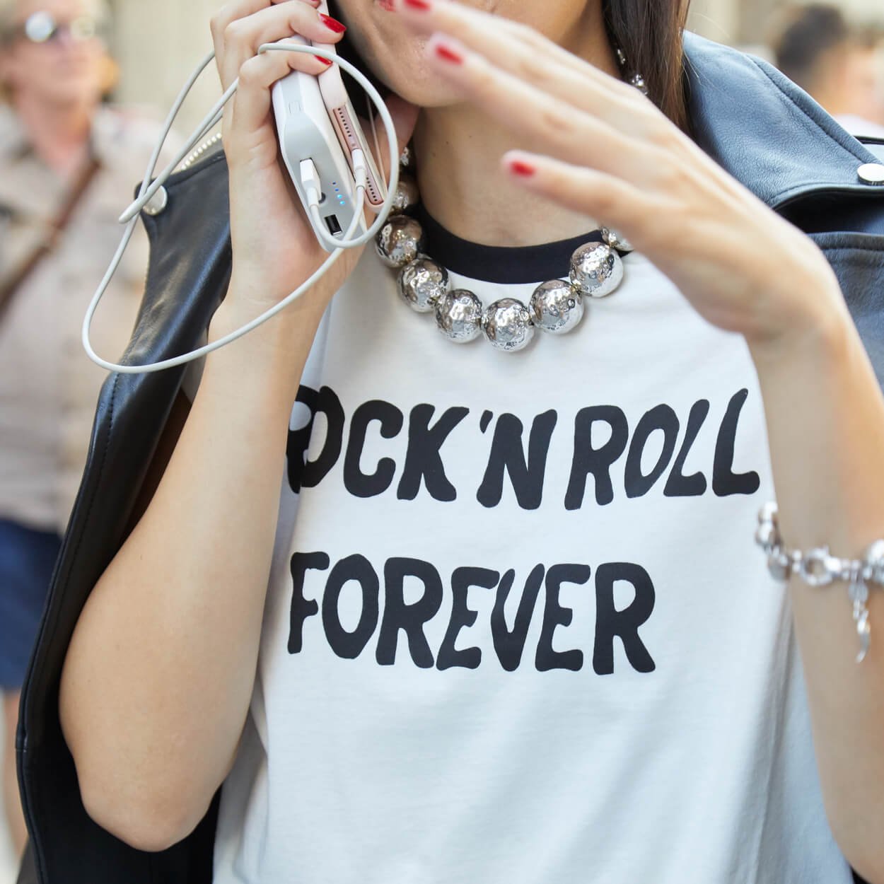 Rock N Roll petite woman in stylish outfit